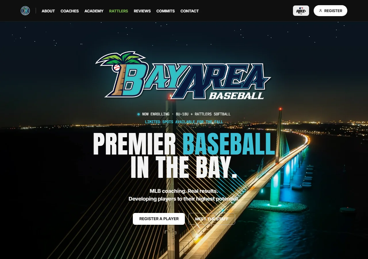 Bay Area Pro Baseball homepage