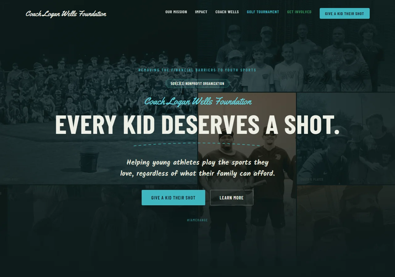 Coach Logan Wells Foundation homepage
